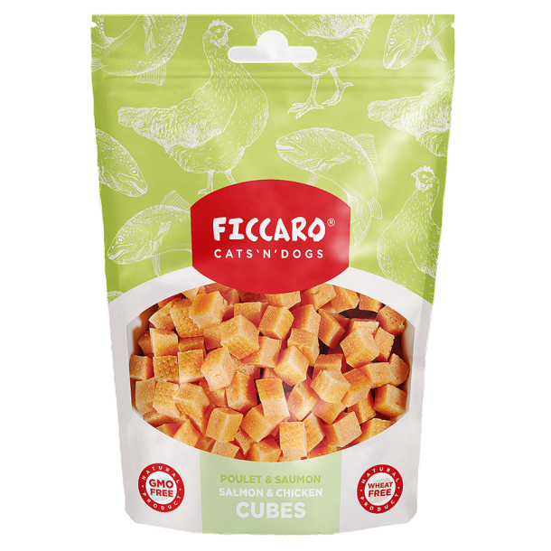 FICCARO Salmon &amp; Chicken Cubes -100g