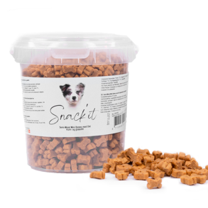 Snack'it Semi-Moist Mini Bones m. Ost - 500g