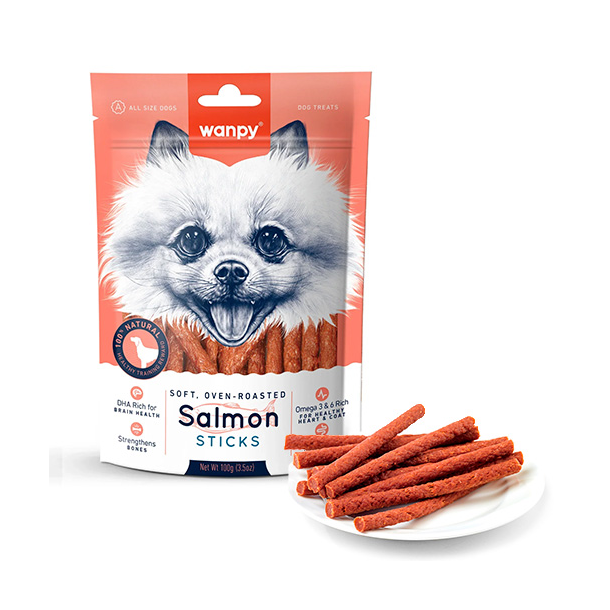 Wanpy Dog Salmon Sticks - 100g