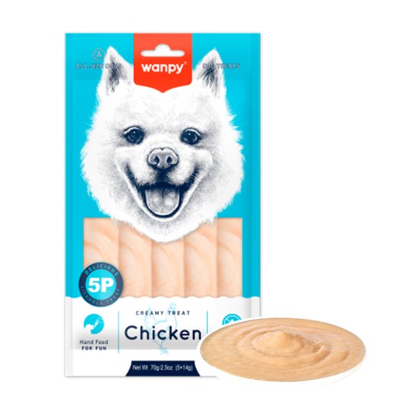 Wanpy Dog Creamy Lickable Chicken 70g (5x14g)