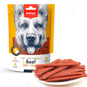 Wanpy Dog Soft Beef Jerky Slices  - 100g