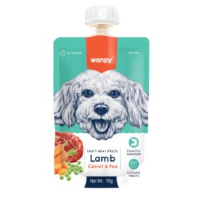 Wanpy Dog Tasty Meat Paste - Lamb, Carrot & Pea -  90g
