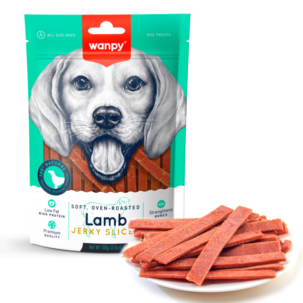 Wanpy Soft Lamb Jerky Slices - 100g