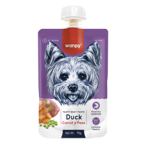 Wanpy Dog Tasty Meat Paste - Duck, Carrot & Pea -  90g