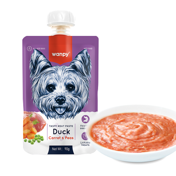 Wanpy Tasty Meat Paste - Duck, Carrot &amp; Pea - 90g