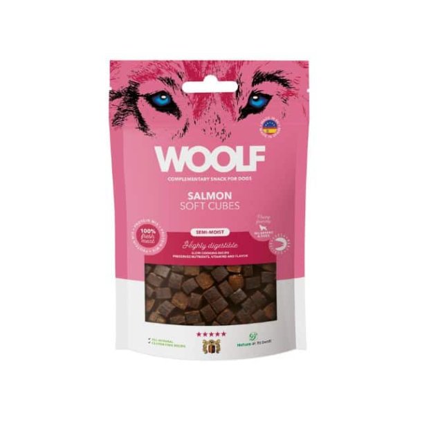 Woolf Soft Cubes Salmon - 100g