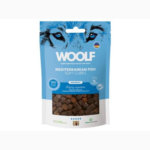 Woolf Soft Cubes -  mediteranean fisk - 100g