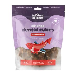Island of Pets, Air-dried Atlantic redfish dental cubes - 100g