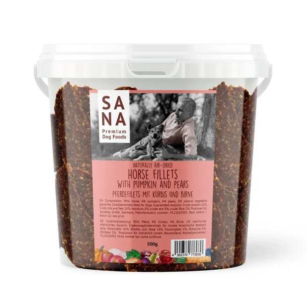 SANADOG horse fillets with pumkpin and pears - 500g