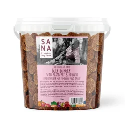 SANADOG beef burgers with raspberries and spinach - 1kg