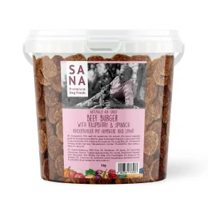 SANADOG beef burgers with raspberries and spinach - 1kg