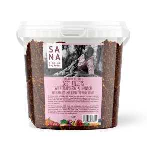 SANADOG beef fillets with raspberries and spinach - 500g