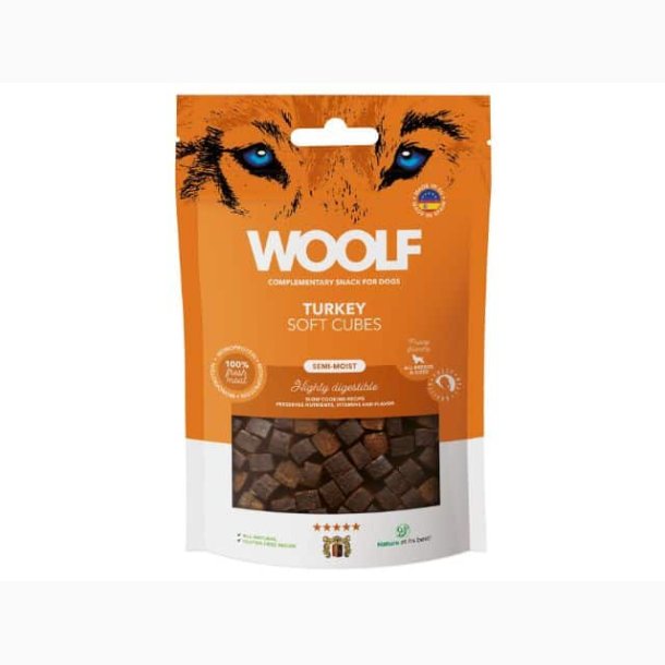 Woolf Soft Cubes -  kalkun - 100g